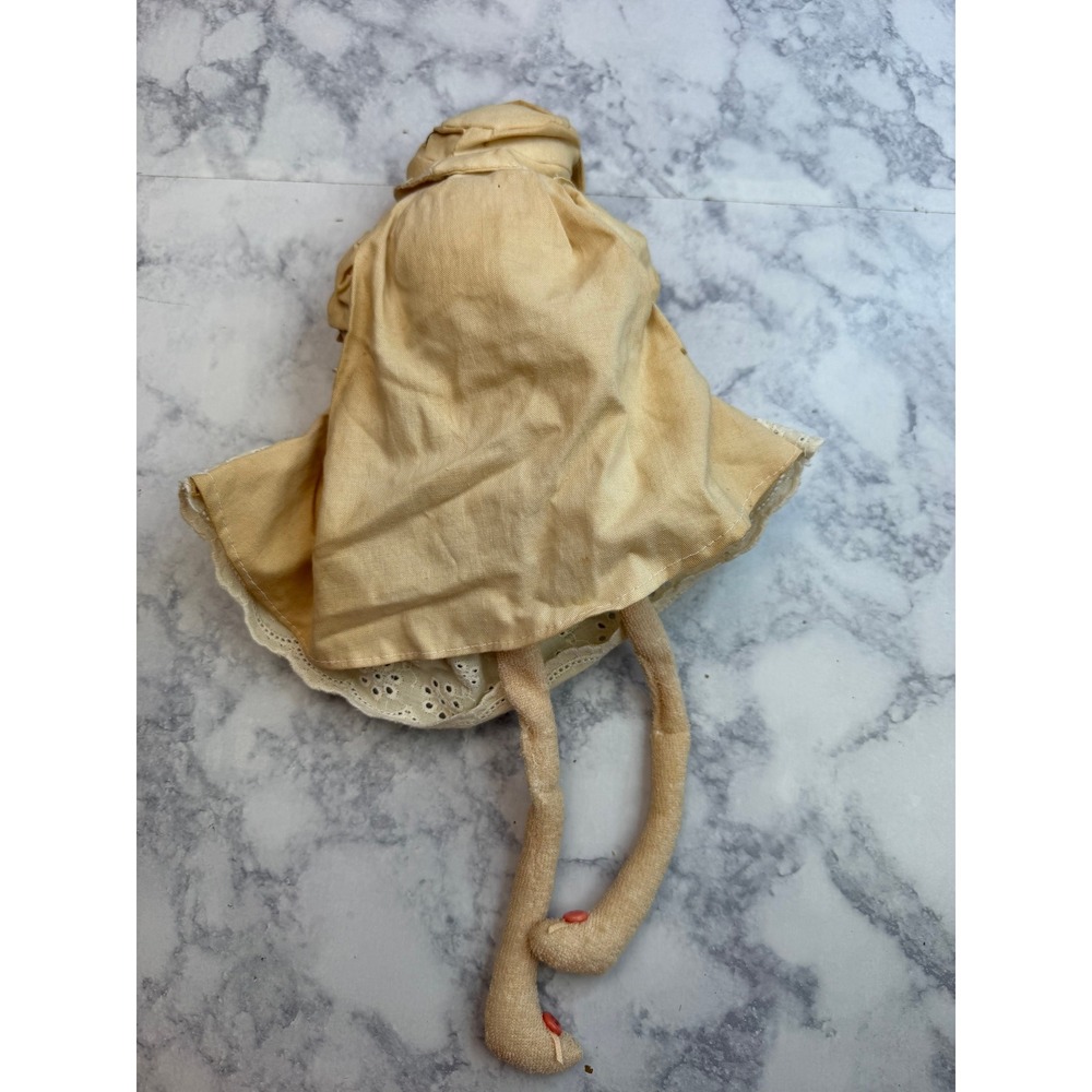 Vtg Lee & Lee Dallas Teddy Bear Plush Victorian Eyelet Dress Bonnet Cream 14" - Picture 8 of 12